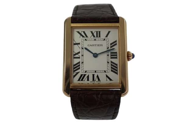 Cartier Man's Tank Solo 18K YG Ref 3167 Circa 2010's