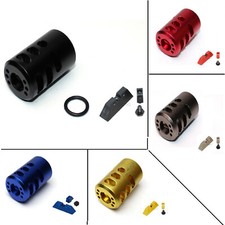 Aluminum 1/2x28 TPI Muzzle Brake Compensator For 9MM Glock Sight Combo Kit