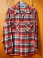PENDLETON LARGE LONG PURE VIRGIN WOOL SHIRT MADE IN USA