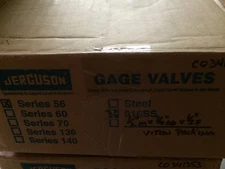 Jurguson Clark Reliance  Series 56 Gage Valve 316SS 1/2 x 3/4 x1/2 Set of 2