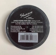 OXBLOOD Shoe Polish Cream - for  Leather SHOES / BOOTS/ Bags SHUCARE