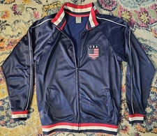 USA Flag Blue RhinoX Full Zip-Up Jacket / Coat Size MEDIUM