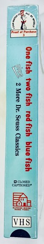 Dr. Suess One Fish Two Fish Red Fish Blue Fish (VHS, 1989) Random House NEW SEAL - Picture 3 of 6