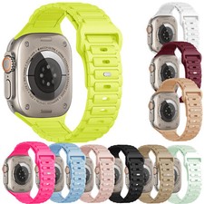 Soft Silicone Sport Watch Band Strap For Apple Watch Series 10/9/8/7/6/SE/Ultra