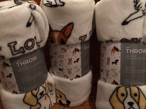 I LUV DOGS:Doxie~Frenchy~CORGI~BEAGLE~Shepherd~Poodle~Breeds~Throw Blanket~50×60 - Picture 7 of 7