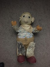 Antique 1950 s 17 Straw Stuffed Teddy Bear Monkey Vintage Gund Western Clothes