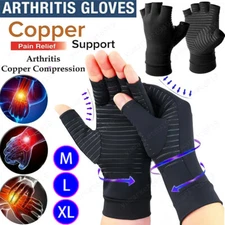 Copper Arthritis Compression Gloves Hand Support Joint Pain Relief Carpal Tunnel