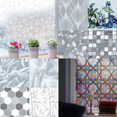 Fensterfolie 9€/m² Statisch Haftende Folie Glasfolie Sichtschutz UV