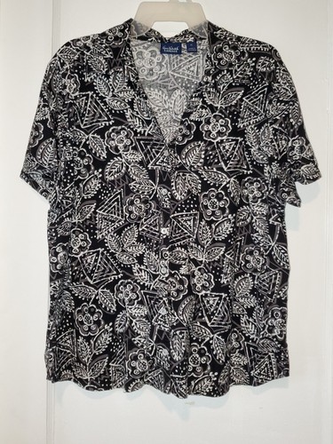 Top Gloria Vanderbilt multicolore con bottoni nuovo senza etichette taglia XL #368 - Foto 1 di 3