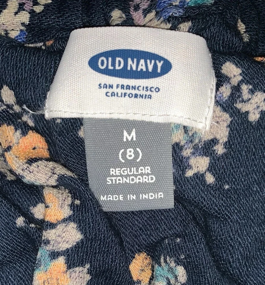 Б/у - старый темно-синий цветочный юбка девочек (размер M/8) - Изображение 3 из 3