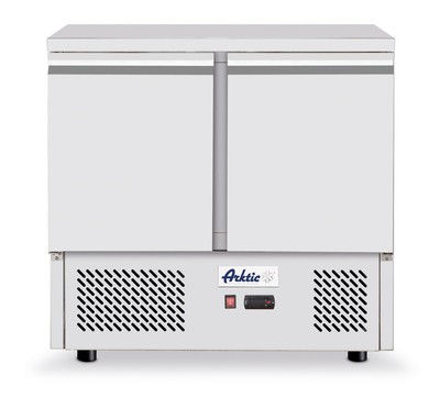 Arktic Kühltisch Kitchen Line mit 2 Türen 2 Böden aus Edelstahl 900x700x850mm