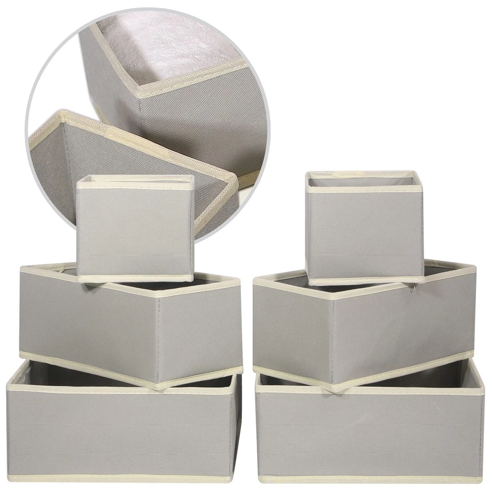 12 Pack Foldable Cloth Storage Box Closet Dresser Drawer Organizer Fabric Bas... - Image 4 of 4