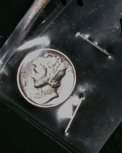 1919-S SILVER MERCURY DIME - GRADES "FINE"