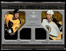 2005-06 Upper Deck Rookie Update Andrew Alberts/Nick Boynton Rookie 379/999