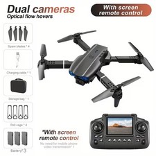 4K HD Drone Dual Camera WiFi FPV RC Foldable Quadcopter with Screen 2 Batteries