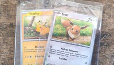 Lot de 2 cartes Pokémon promo PokéPost Pikachu et Évoli stamp Pokémon ensemble.