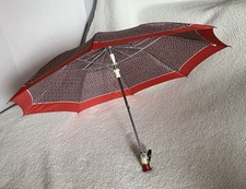 Art Deco Catalin Bakelite Umbrella Cigar Handle Red Parasol VTG RN 31393 Taiwan