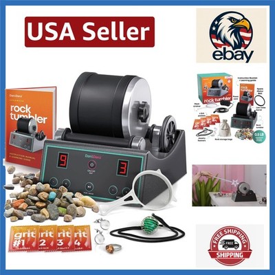 Professional Rock Tumbling Kit with LCD Timer & Low-Noise Operation for All Ages