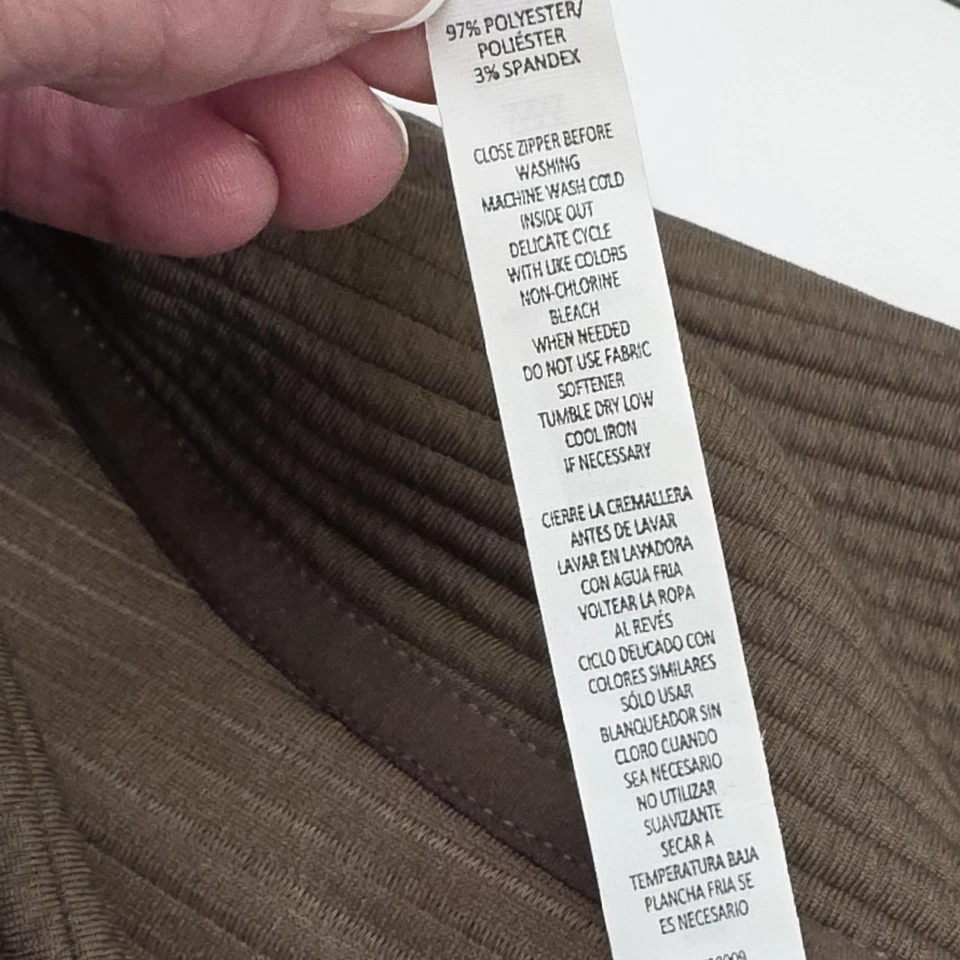 Top Pullover Kinesis para Mujer 2X Marrón Media Cremallera Acanalado Activo Elastizado Costuras Planas Foto 4 de 4