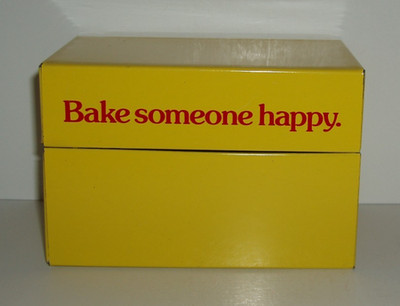 Rare Vintage Tin Metal Recipe Box, Fleischmann's Bake someone happy, Lot #190