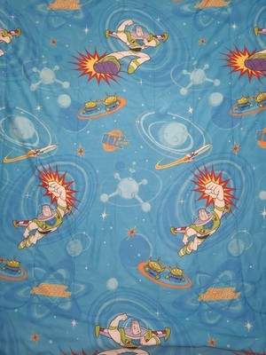 RARE Y2k 90's Vintage Buzz Lightyear Toy Story Full Comforter Disney 75 x 86