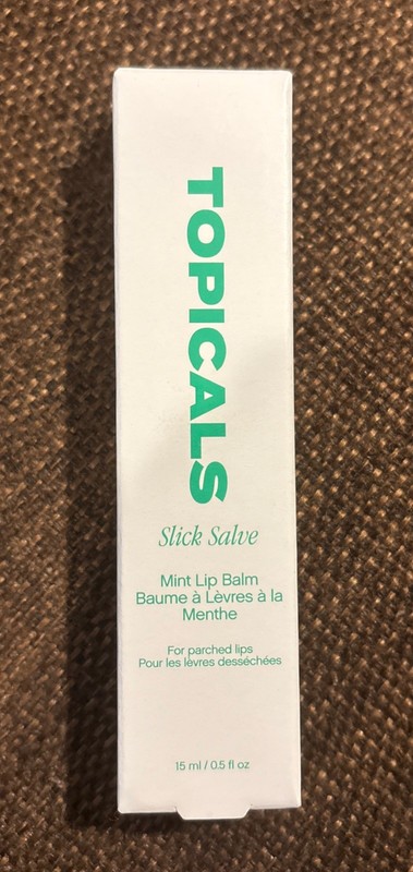 TOPICALS Slick Salve Mint Lip Balm Full Size .5oz/15ml Full Size - NEW in Box