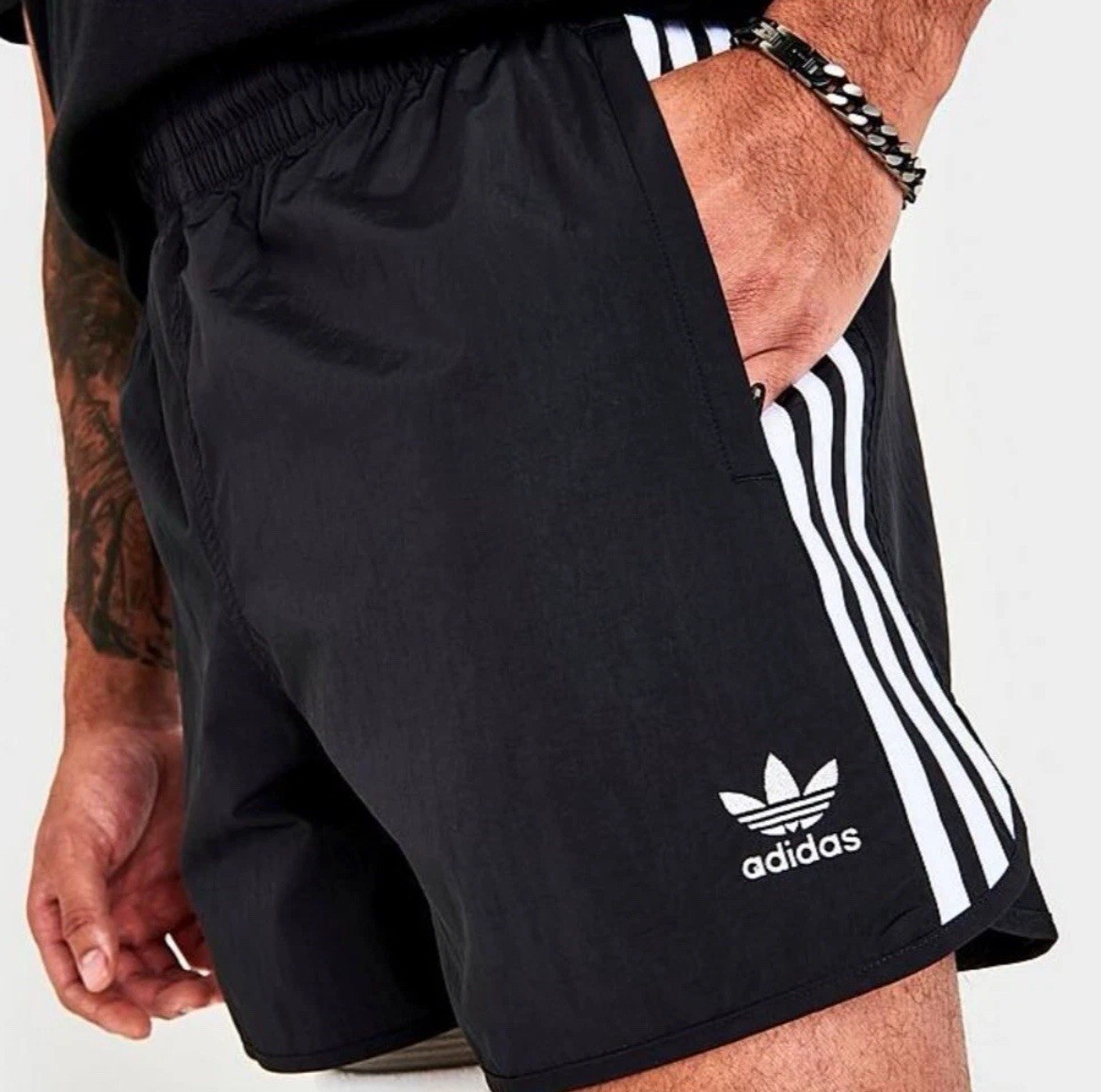 adidas Originals Classics Men's Sprinter Shorts Black/White HS2069
