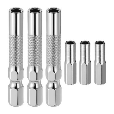 6PCS 1/4 to 4mm Bit Adapter, Hex Screw Driver Bit Adapter Magnetic, Micro Bit...