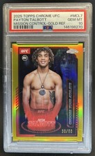2025 Topps Chrome Payton Talbott Mission Control RC Gold Refractor #/50 PSA 10