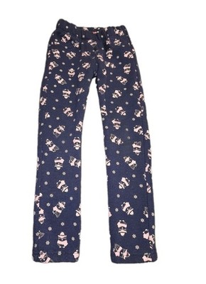 kuschelig warme Leggings Gr. 110 Topolino dunkelblau m. Schneesternen & Eulen