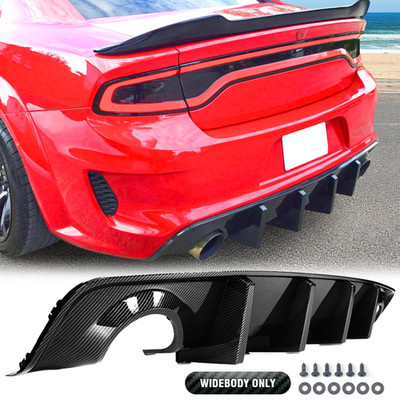 Rear Bumper Diffuser Lip For 2020-2024 Dodge Charger SRT Widebody Carbon Fiber