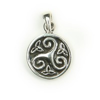 KettenanhäNger Triskele Amulett 2,3Cm Silber 925 Keltische Knoten Talisman