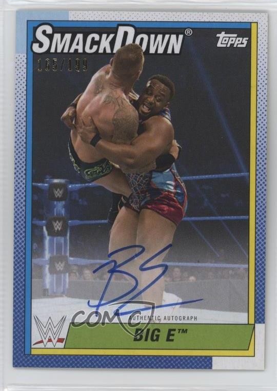 2021 Topps Heritage WWE 165/199 Big E #A-BE Auto 3hd