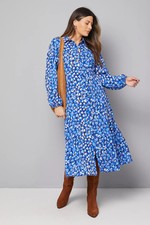 Wallis Blue Shirt Dress Womens Daywear Dresses