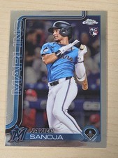 2025 Topps Chrome #76 Javier Sanoja Miami Marlins RC