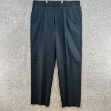 NWT Tommy Hilfiger Men's Dress Pants Size 36 X 30 Black Pleated Relaxed