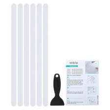 6 Pack Bathtub Non Slip Stickers 14.96x0.79 Inch, White