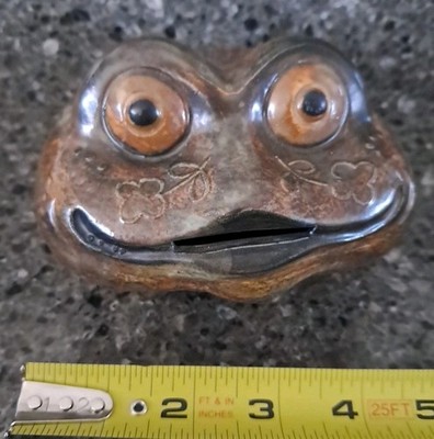 Old Ceramic FROG COIN BANK ''Mr Frog'' With Stopper