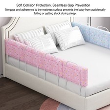 Pink Bed Rail For Toddlers Reinforced Safety System Heights Adjustable Unive SG