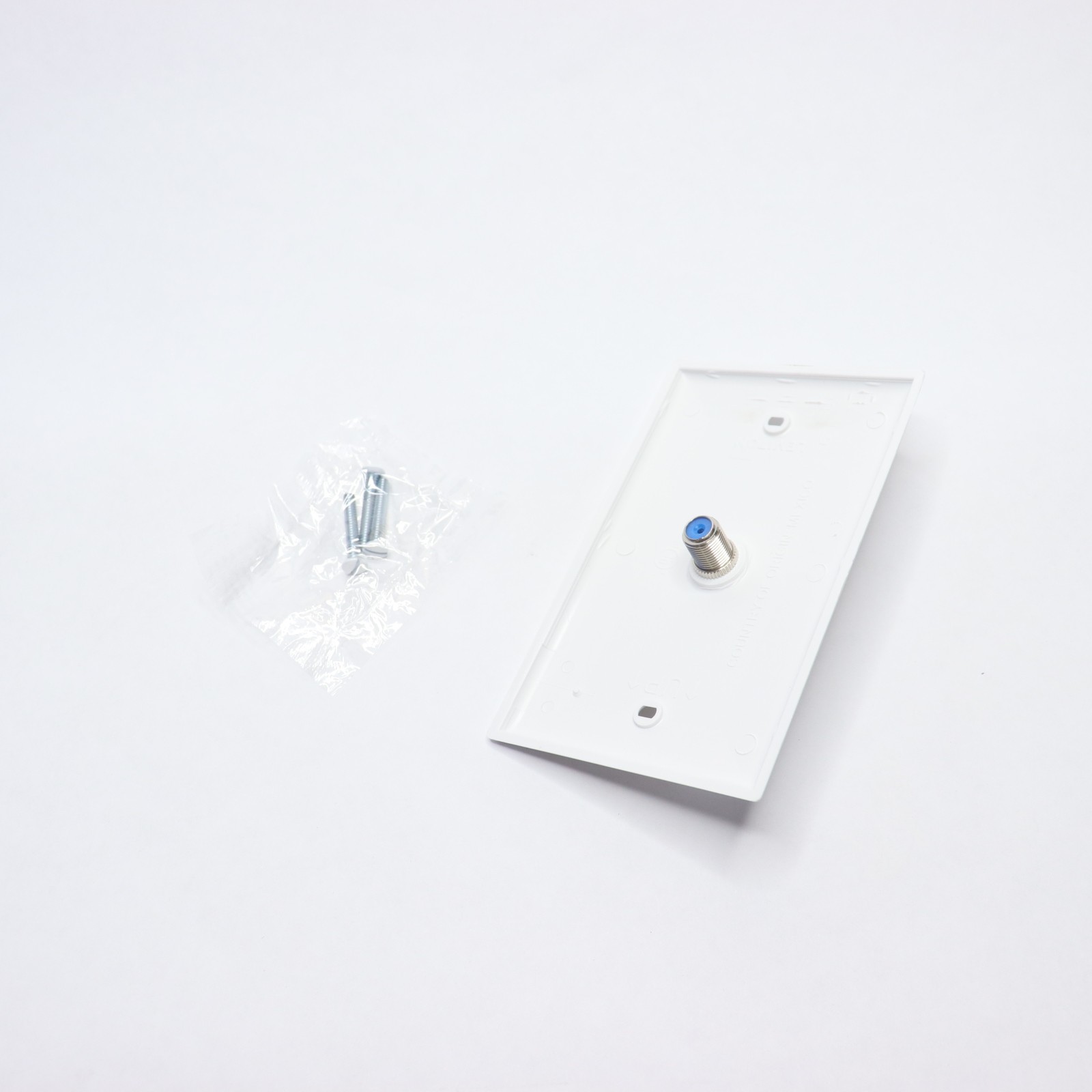 Leviton F-Connector Type Video Wall Jack White 80781-W