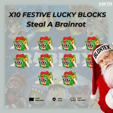 🎁 x10 Festive Lucky Block's  | All Secrets | Brainrot |  24/7 DELIVERY SAB NEW