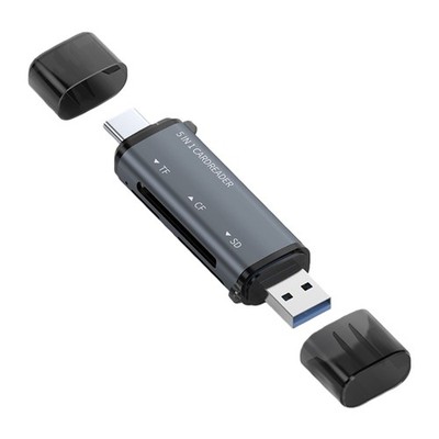 Aluminum USB C TF Card Reader 1TB Capacity Seamlessly Device Connection