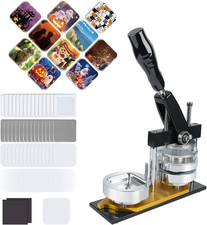 Fridge Magnet Button Maker Machine,1.97 In/50Mm Metal Square Pin Maker Machine f