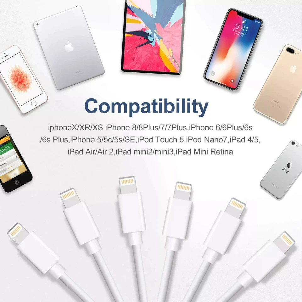 GENUINE Original Apple Fast Charger lightning Cable for iPhone X 13 12 11 XS 8 7 - image 4 of 4