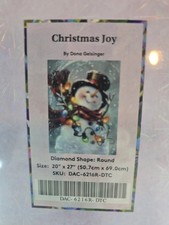 Diamond Art Club Christmas Joy Dona Gelsinger Snowman Round Diamond Painting Kit
