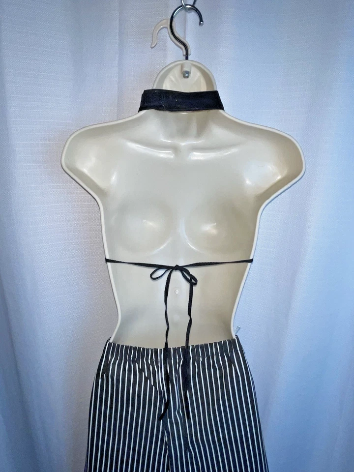 Gangster Boys Pin Stripe Suit Halloween Costume Size M (8/10) Black & White - Image 4 of 4