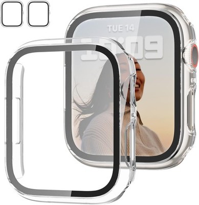 2 Pack Case w/ Glass for Apple Watch SE 40mm Clear