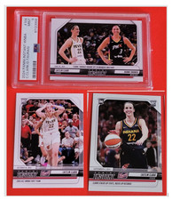 CAITLIN CLARK ROOKIE CARD #d PSA MINT 9 + STATS RECORDS CARD #d + ALL-WNBA RC #d