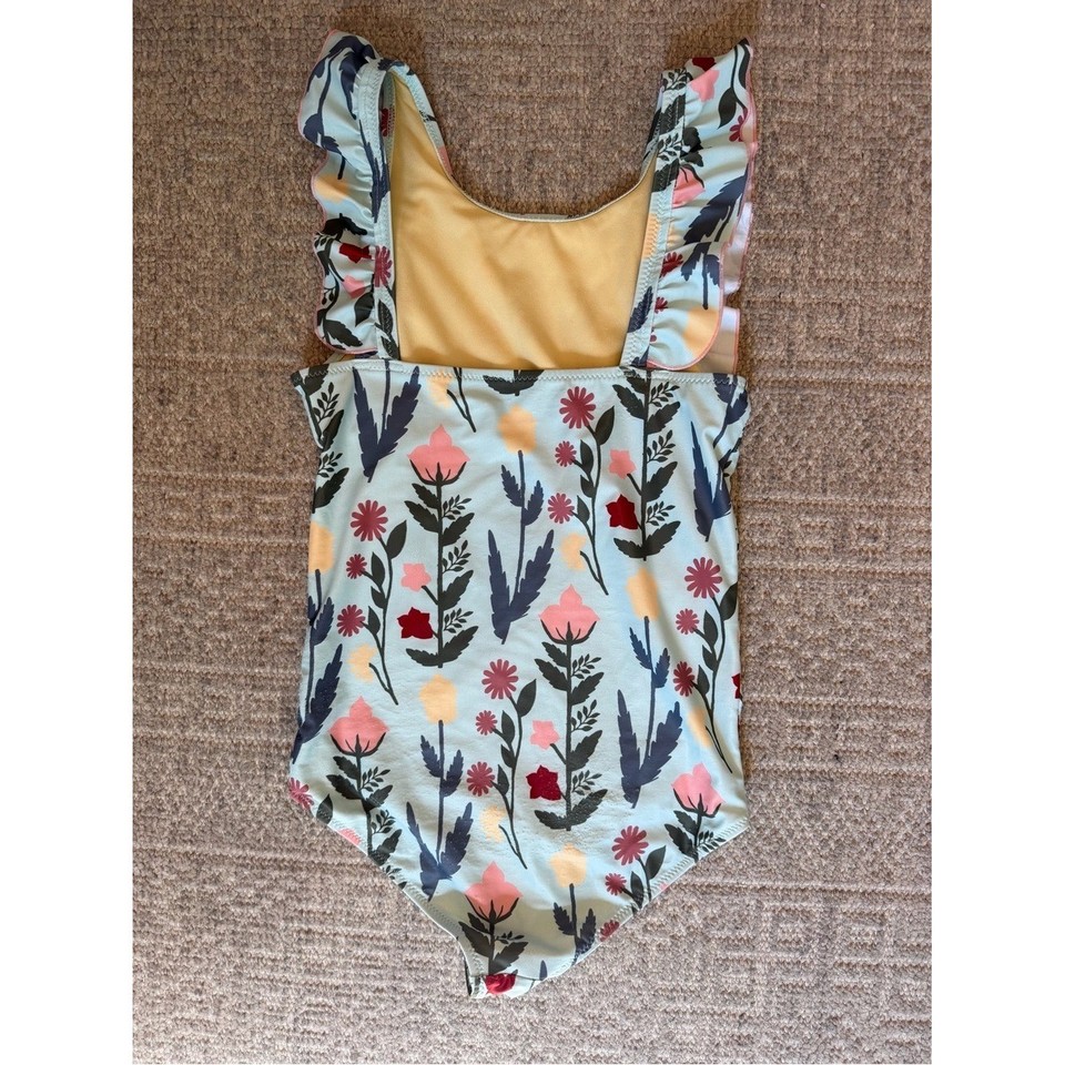 VGUC Pink Chicken girls paper floral swimsuit size 14 | eBay