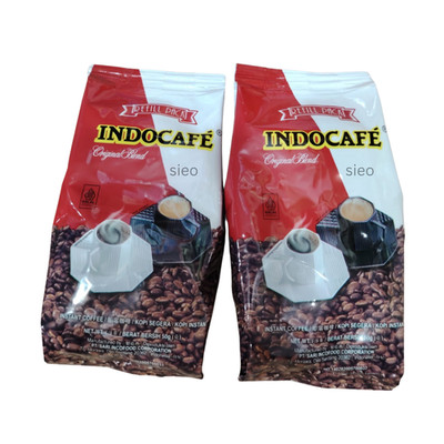 INDOCAFE Original Blend Instant Coffee 100% Mandheling 2 Packs 100g Total Halal